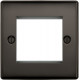 BG Nexus 1G 2 Module Euro Plate Black Nickel