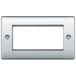 BG Nexus 2G 4 Module Euro Plate Polished Chrome