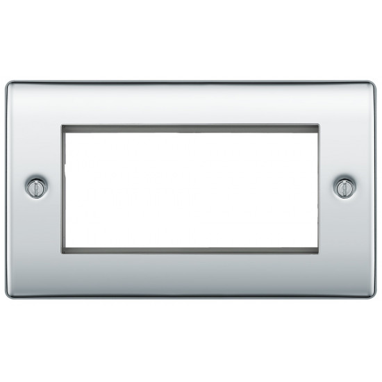 BG Nexus 2G 4 Module Euro Plate Polished Chrome