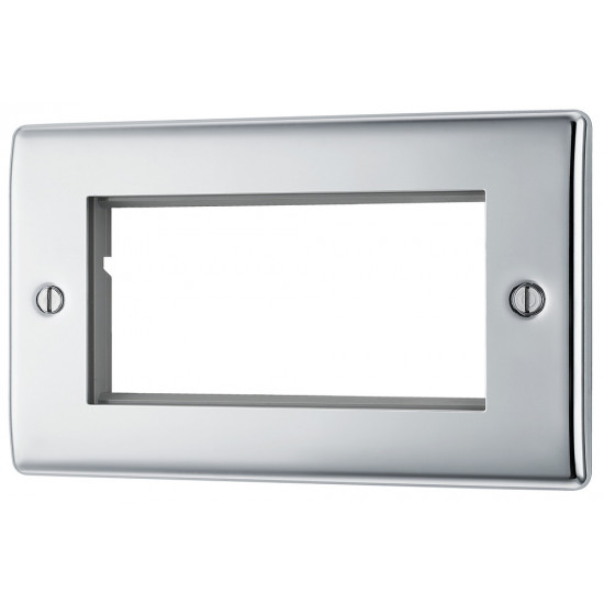 BG Nexus 2G 4 Module Euro Plate Polished Chrome