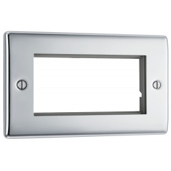 BG Nexus 2G 4 Module Euro Plate Polished Chrome