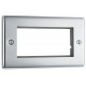 BG Nexus 2G 4 Module Euro Plate Polished Chrome