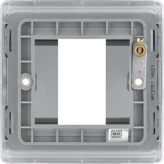 BG Nexus 1G 1 Module Euro Plate Polished Chrome