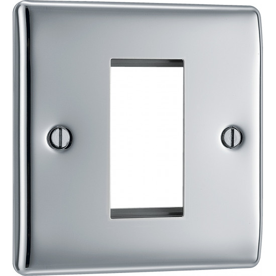 BG Nexus 1G 1 Module Euro Plate Polished Chrome BG Nexus 1G 1 Module Euro Plate Polished Chrome