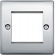 BG Nexus 1G 2 Module Euro Plate Polished Chrome