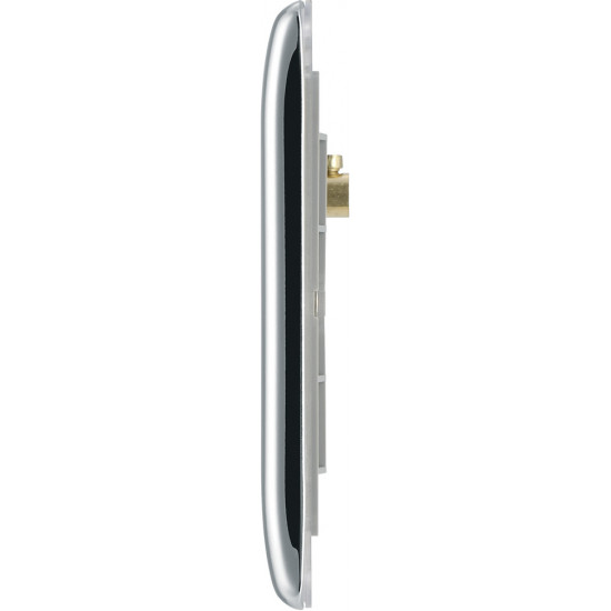 BG Nexus 1G 2 Module Euro Plate Polished Chrome