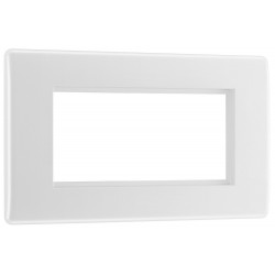 BG Nexus 2G 4 Module  Euro Plate-White (8EMR4)