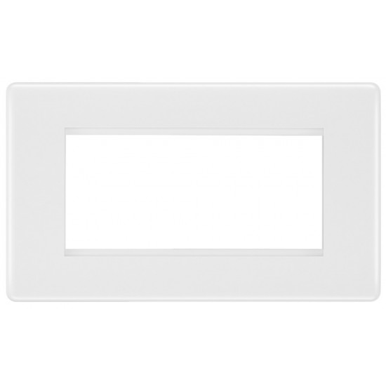 BG Nexus 2G 4 Module Euro Plate-White (8EMR4) BG Nexus 2G 4 Module Euro Plate-White (8EMR4)