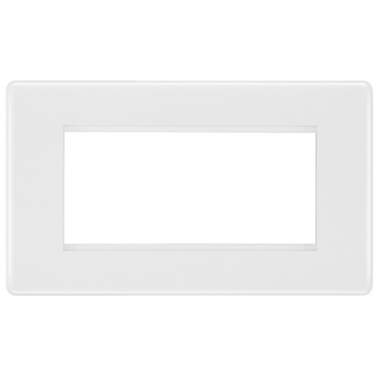 BG Nexus 2G 4 Module  Euro Plate-White (8EMR4)