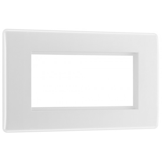 BG Nexus 2G 4 Module  Euro Plate-White (8EMR4)