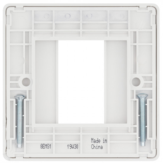 BG Nexus 1G 1 Module  Euro Plate-White (8EMS1)