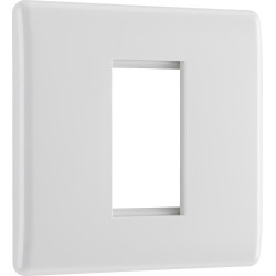 BG Nexus 1G 1 Module  Euro Plate-White (8EMS1)