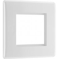 BG Nexus 1G 2 Module  Euro Plate-White (8EMS2)