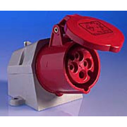 415V 4P 32amp Socket-Red