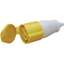 110V 3P 32amp Coupler-Yellow