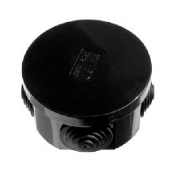 65x35mm IP44 Circular Box-Black