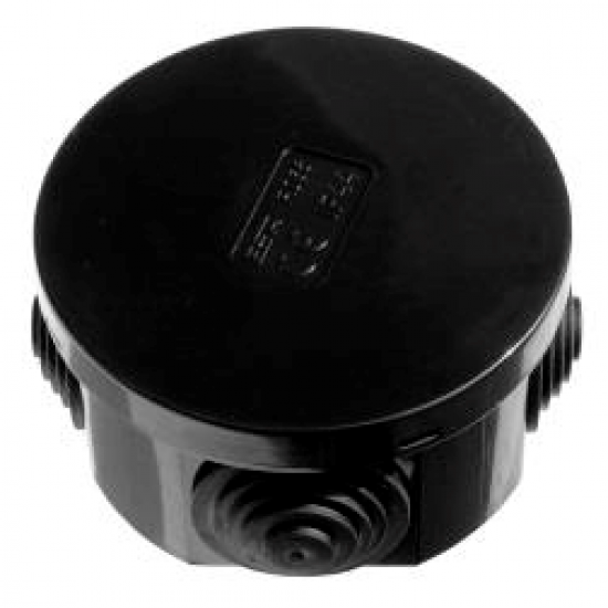 80x40mm IP44 Circular Box-Black