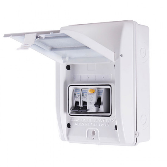 BG Metal Garage Unit RCD 1x6A 1x32A MCB BG Metal Garage Unit RCD 1x6A 1x32A MCB