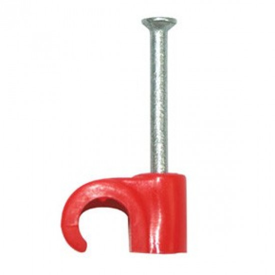 7mm Round Clips-Red (Per 100)