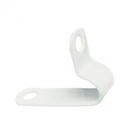 Plastic Coated P Clips 7.4-7.9mm (Per50) White Plastic Coated P Clips 7.4-7.9mm (Per50) White