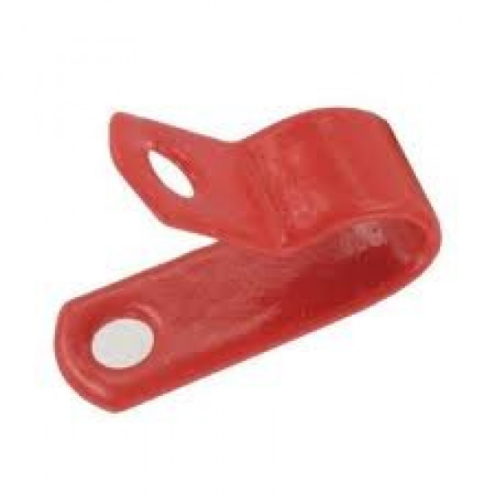 Plastic Coated P Clips 7.4-7.9mm (Per50) Red