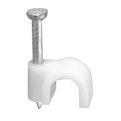 9mm Round Clips-White (Per 100)