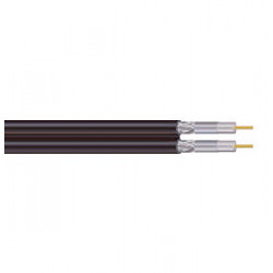 Dual RG6 Co-Axial Cable 100m Black
