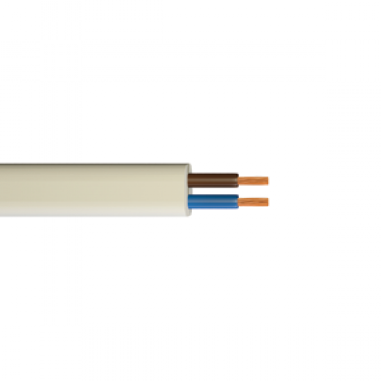 0.75mm 2192Y 2 Core Flat 1m White 0.75mm 2192Y 2 Core Flat 1m White