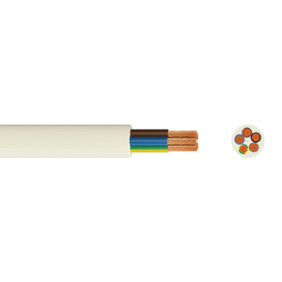 0.75mm 3095Y 5 Core 1m White 0.75mm 3095Y 5 Core 1m White