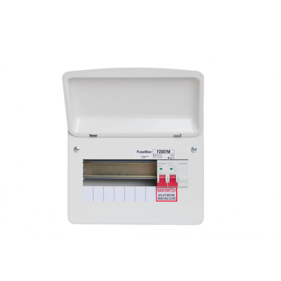 Fusebox 7 Way Consumer Unit 100A Main Switch Fusebox 7 Way Consumer Unit 100A Main Switch