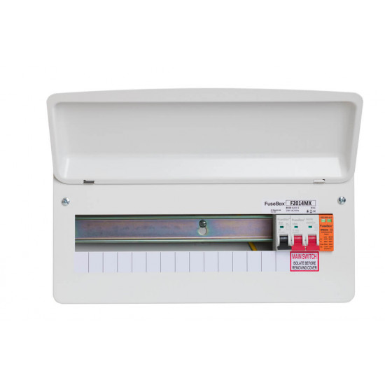 Fusebox 14 Way Consumer Unit 100A Main Switch & SPD Fusebox 14 Way Consumer Unit 100A Main Switch & SPD
