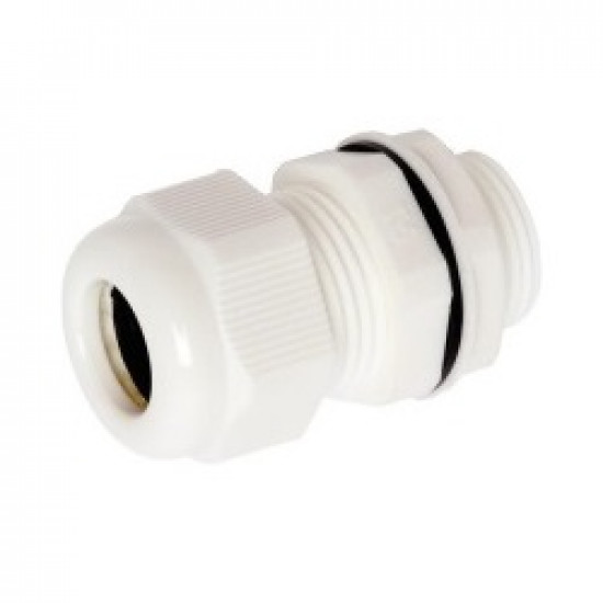 M16 4-8mm IP68 Gland/Locknut (Each) White