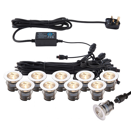 Saxby Ikon 35mm IP67 10xLED Decking Kit-CW/WW Saxby Ikon 35mm IP67 10xLED Decking Kit-CW/WW