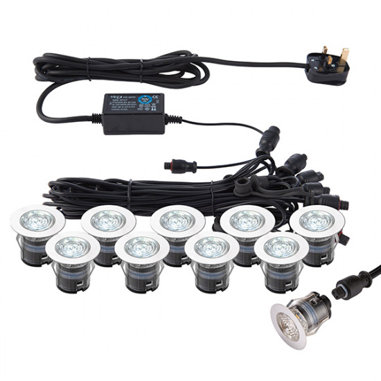 Saxby Ikon 35mm IP67 10xLED Decking Kit-DL/Blue Saxby Ikon 35mm IP67 10xLED Decking Kit-DL/Blue