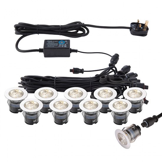 Saxby Ikon 35mm IP67 10xLED Decking Kit-CW/WW Saxby Ikon 35mm IP67 10xLED Decking Kit-CW/WW