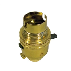 Brass Lampholder BC Switched