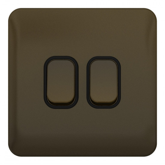 Lisse Mocha Bronze 2G 2W Switch Lisse Mocha Bronze 2G 2W Switch