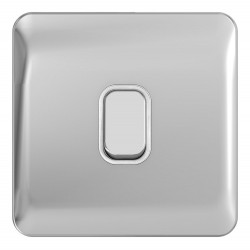 Lisse Polished Chrome 1G 2W Switch WHI