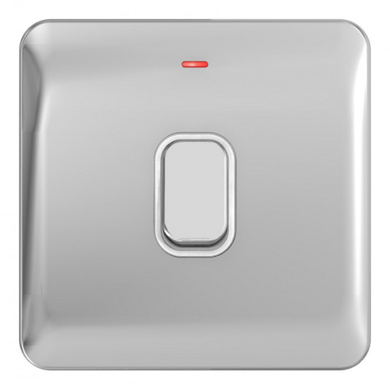 Lisse Polished Chrome 20A DP Switch/LED WHI Lisse Polished Chrome 20A DP Switch/LED WHI