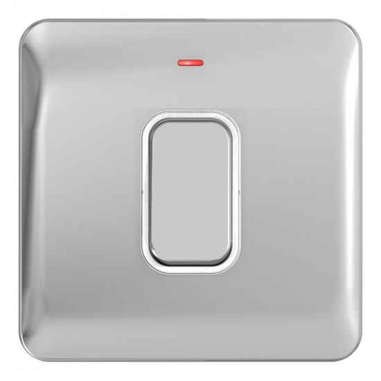 Lisse Polished Chrome 50A DP Switch/LED WHI Lisse Polished Chrome 50A DP Switch/LED WHI