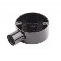 PVC 20mm End/Terminal Box Black