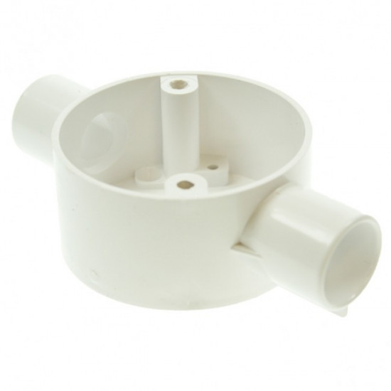 PVC 20mm Through Box White