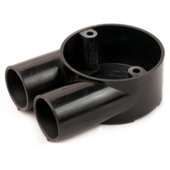 PVC 20mm U Box Black PVC 20mm U Box Black