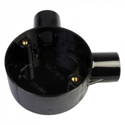 PVC 20mm Angle Box Black