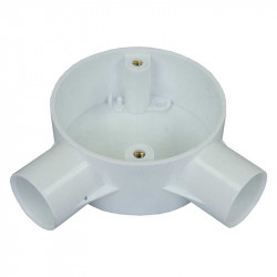 PVC 20mm Angle Box White PVC 20mm Angle Box White