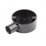 PVC 25mm End/Terminal Box Black