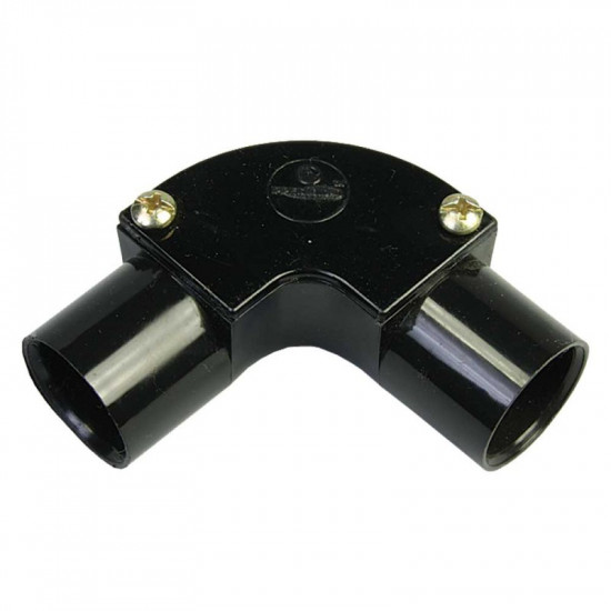 PVC 20mm Inspection Elbow Black