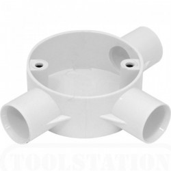 PVC 20mm Tee Box White PVC 20mm Tee Box White