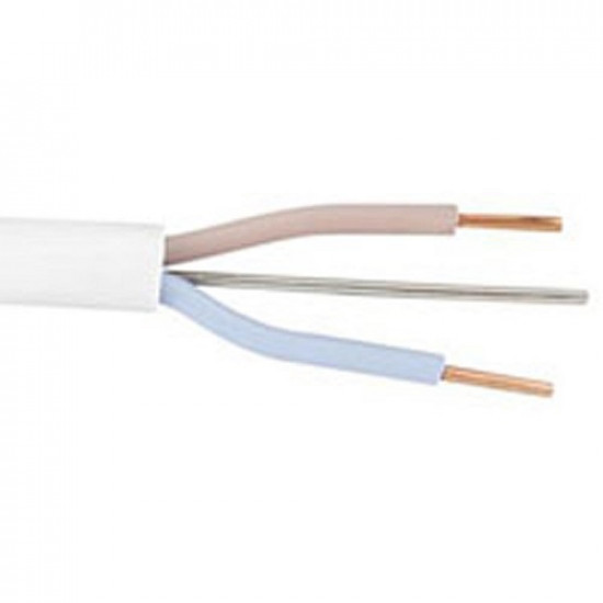 1.5mm 2C & Earth Fire Alarm Cable 1m (White)
