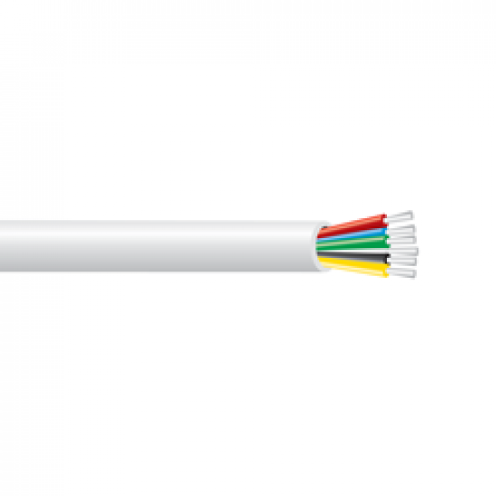 6 Core Alarm Cable 1m White